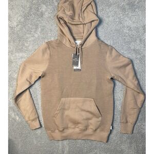 Peter Werth‎ New Hampshire Quilted Hoodie Sweatshirt Brown Size Small Preppy